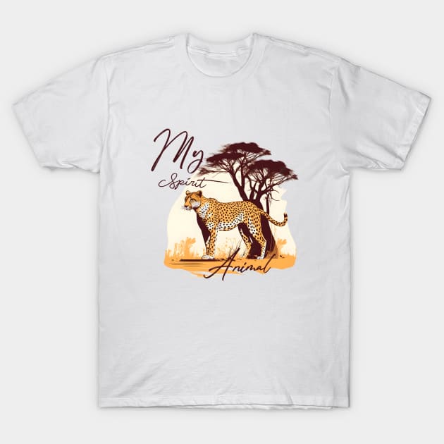 Cheetah Spirit Animal T-Shirt by zooleisurelife